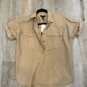 Brand new Jcrew shirt sleeve blouse